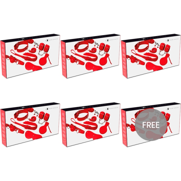 EXPERIENCE - KIT FÉTICHE BDSM SÉRIE ROUGE 5+1 GRATUIT EXPERIENCE
