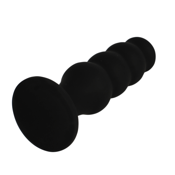 BLACK&SILVER - PLUG ANAL EN SILICONE SCOTT PREMIUM NOIR BLACK&SILVER