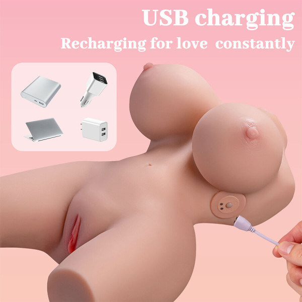 Torse Féminin Réaliste 36 cm - Vibromasseur XISE | Livraison Discrète