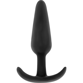 BLACK&SILVER - BOUCHON ANAL EN SILICONE HANSEL AVEC PETITE POIGNÉE BLACK&SILVER