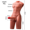 XISE Jason Demi-Corps Torse Homme 55 cm - Réaliste, Poussées & Vibrations - Livraison Discrète