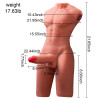 XISE Jason Demi-Corps Torse Homme 55 cm - Réaliste, Poussées & Vibrations - Livraison Discrète