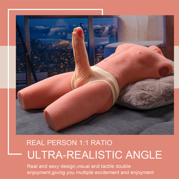 XISE Jason Demi-Corps Torse Homme 55 cm - Réaliste, Poussées & Vibrations - Livraison Discrète