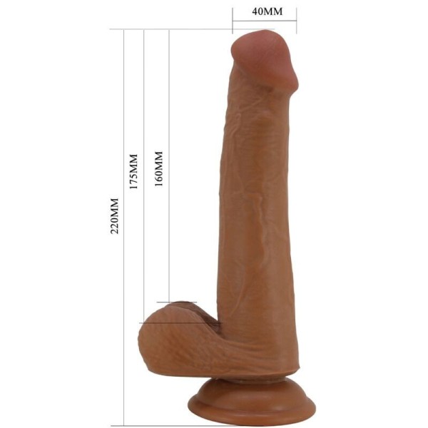 DILDO GRANDE REALISTA 22 CM MARRÓN PRETTY LOVE - Penes realistas