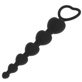 BLACK&SILVER - CHAÎNE DE COEURS ANAL MILA 18 CM BLACK&SILVER