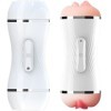 ARMONY - MASTURBATEUR DOUBLE VIBRATEUR VAGIN ET BOUCHE BLANC ARMONY FOR HIM