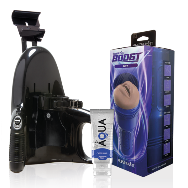 MASTURBADOR BLOW LM FLESH RP + LANÇAMENTO UNIVERSAL + LUBRIFICANTE AQUA QUALITY 50 ML FLESHLIGHT BOOST