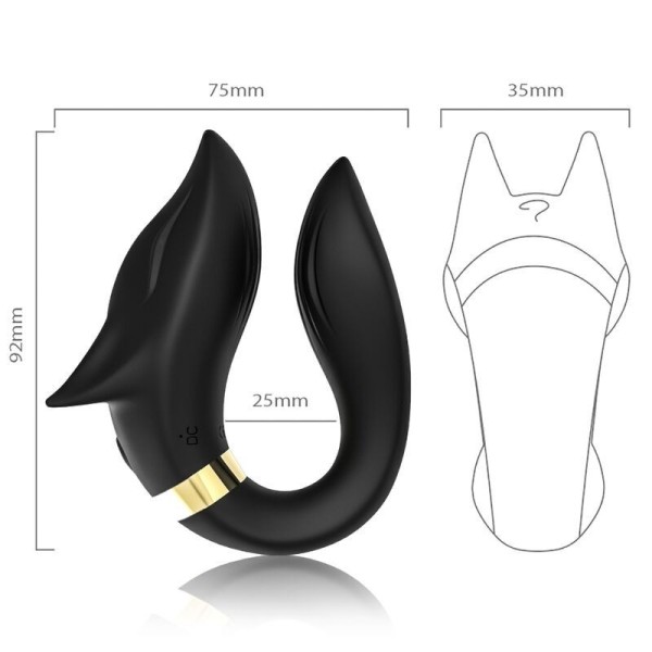 ARMONY - VIBRATEUR FOX POUR COUPLES TÉLÉCOMMANDE NOIR ARMONY FOR COUPLES