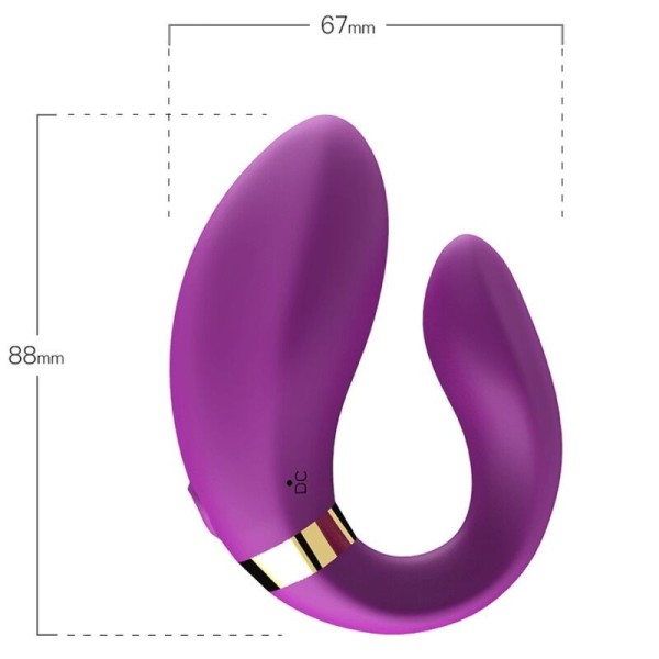 ARMONY - VIBRATEUR CROISSANT POUR COUPLES TÉLÉCOMMANDE VIOLET ARMONY FOR COUPLES