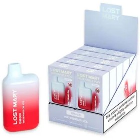 LOST MARY - (PACK PROFESSIONNEL EXPOSANT -10 UNITÉS) BM600 NICOTINE VAPER 2% JETABLE WATERMELON ICE LOST MARY