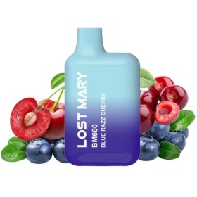 LOST MARY - (PACK PROFESSIONNEL EXPOSANT -10 UNITÉS) BM600 NICOTINE VAPER 2% JETABLE BLUE RAZZ CHERRY LOST MARY