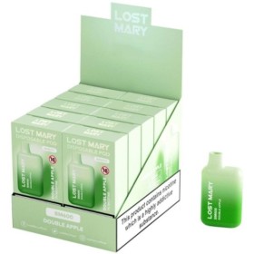 LOST MARY - (PACK PROFESSIONNEL EXPOSANT -10 UNITÉS) BM600 NICOTINE VAPER 2% JETABLE DOUBLE POMME LOST MARY