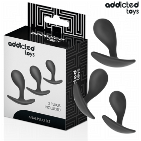 ADDICTED TOYS - SET DE 3 PLUG ANAL MODELO 3 ADDICTED TOYS