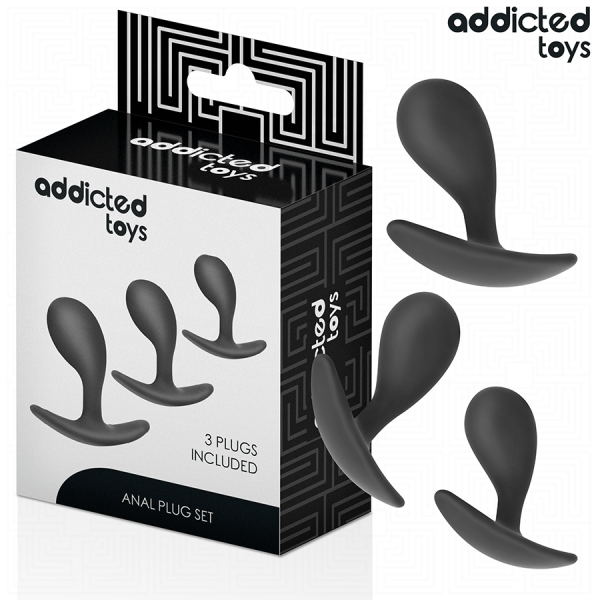 ADDICTED TOYS - SET DE 3 PLUG ANAL MODELO 3 ADDICTED TOYS
