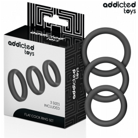 ADDICTED TOYS - LOT D'ANNEAUX PLATS EN SILICONE ADDICTED TOYS
