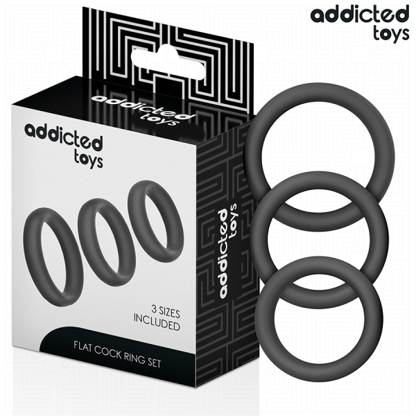 ADDICTED TOYS - SET DE ANILLOS PLANOS DE SILICONA ADDICTED TOYS