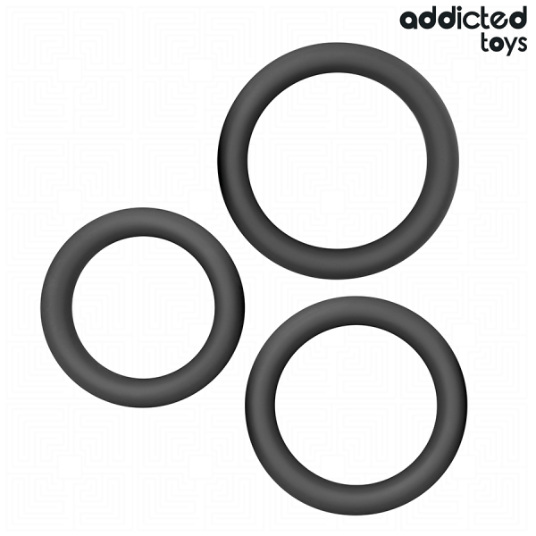 ADDICTED TOYS - SET DE ANILLOS PLANOS DE SILICONA ADDICTED TOYS