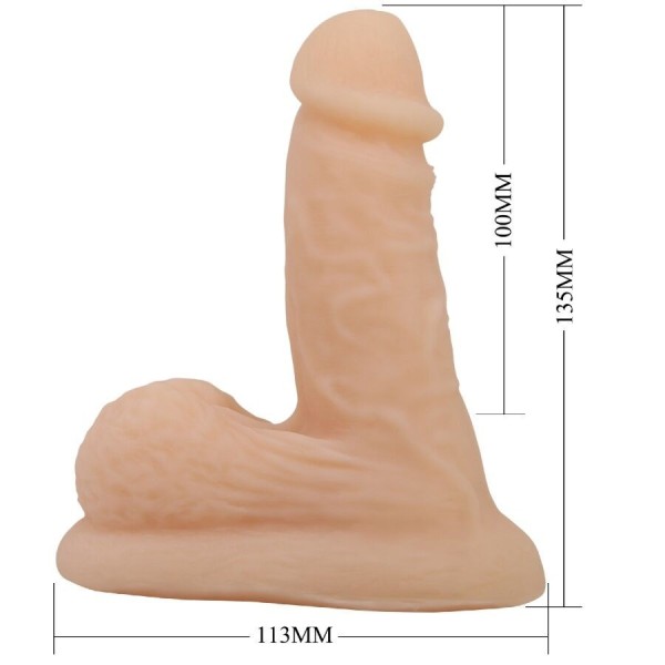 BONITO AMOR - DILDO WILDON ULTRA REALISTA E ELÁSTICO 10 CM NATURAL BONITO AMOR