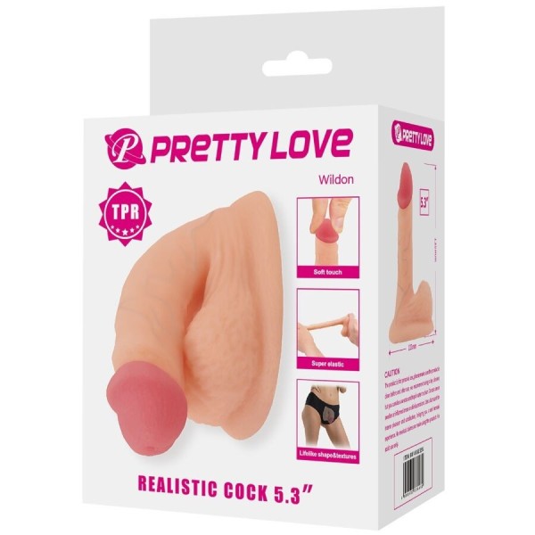 BONITO AMOR - DILDO WILDON ULTRA REALISTA E ELÁSTICO 10 CM NATURAL BONITO AMOR