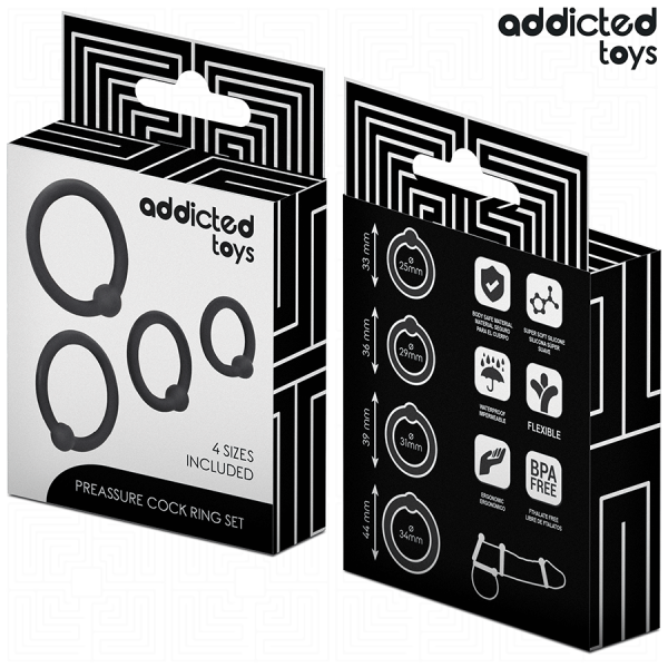 ADDICTED TOYS - LOT D'ANNEAUX EN SILICONE À PRESSION ADDICTED TOYS