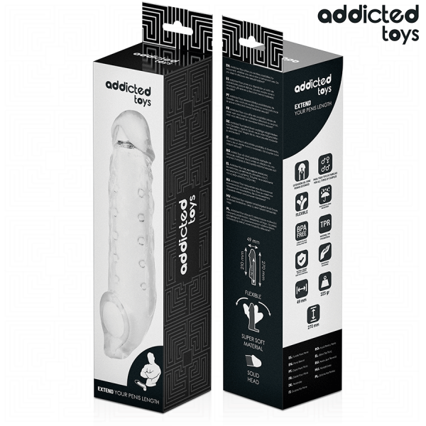 ADDICTED TOYS - EXTENSION DE PÉNIS TRANSPARENTE TAILLE S 23 CM ADDICTED TOYS