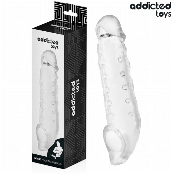ADDICTED TOYS - GAINE PÉNIS TRANSPARENTE TAILLE M 27 CM ADDICTED TOYS
