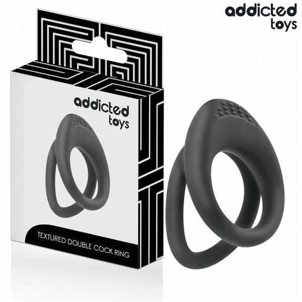 ANNEAU PÉNIS À DOUBLE TEXTURE ADDICTED TOYS - Cockrings sans vibration