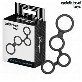 ANILLO PARA EL PENE CON SEPARADORES DE TESTICULOS ADDICTED TOYS