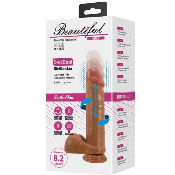 BAILE - ABEL DILDO REALÍSTICO 21 CM MULATTE BAILE VIBRADORES