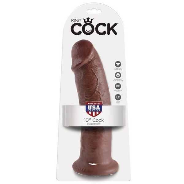 KING COCK - 10 Consoladores MARRONES 25,4 CM KING COCK - Penes re