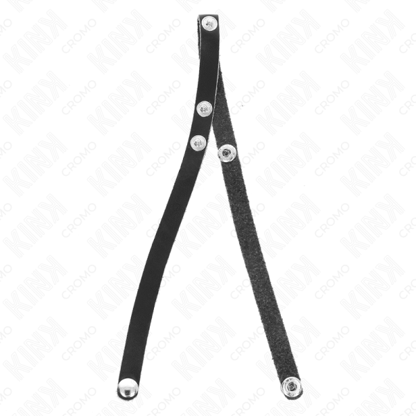KINK - ANEL PARA PÊNIS DE COURO COM FECHO DE PRESSÃO 39 X 1 CM KINK RING POWER
