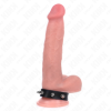 KINK - ANNEAU PÉNIS EN CUIR AVEC FERMETURE À PRESSION DOUBLURE ROUGE 21 X 1,5 CM KINK RING POWER