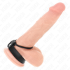 KINK - ANEL DE PÊNIS DE SILICONE 3,8 CM E SEPARADOR DE BOLA DE COURO 22 X 1,5 CM KINK RING POWER
