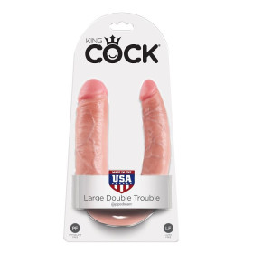 Double Gode Pénétration 17.8cm Naturel – Livraison Discrète, Pas Cher!