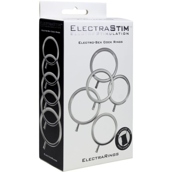 ELECTRASTIM - ELECTRARINGS ANNEAUX PÉNIS EN MÉTAL PACK DE 5 ELECTRASTIM