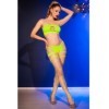 CHILIROSE - CR 4866 ENSEMBLE HAUT ET SHORT VERT FLUO S/M CHILIROSE SETS