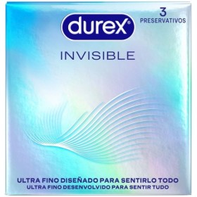 DUREX - CONDONES DUREX INVISIBLE ULTRA DELGADOS 3 UNIDADES - Caja
