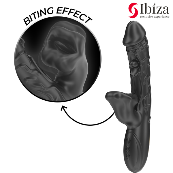 IBIZA - VIBRATEUR ET STIMULATEUR DE CLITORIS AVEC EFFET DE MORDRE ET DE ROTATION IBIZA TECHNOLOGY