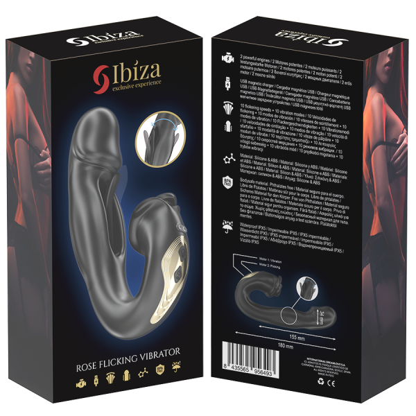 IBIZA - ROSE VIBRATEUR EFFET FLICKING ET STIMULATEUR DE CLITO IBIZA TECHNOLOGY