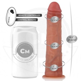 COCK MILLER - GODE RÉALISTE AVEC VENTOUSE ET TÉLÉCOMMANDE VIBRATIONS 19,5 CM COCK MILLER