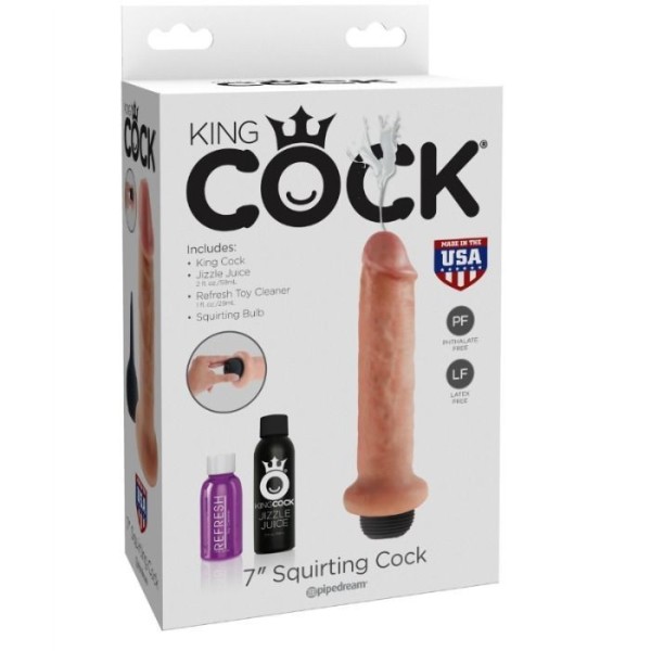 KING COCK - 17.8 CM GODE ÉJACULANTE KING COCK - Godes sans vibration