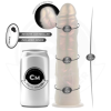 COCK MILLER - DILDO COM VENTOSA, LUZES E VIBRAÇÕES COM CONTROLE REMOTO BRANCO 21,5 CM COCK MILLER