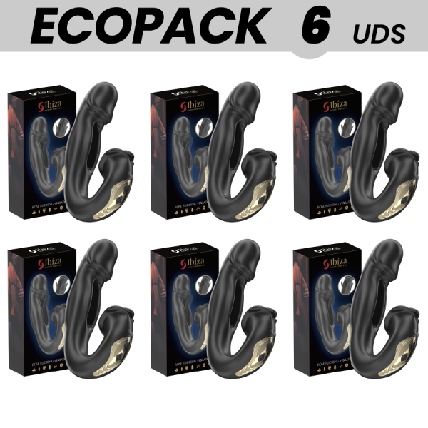 ECOPACKS 6 UNIDADES - VIBRADOR IBIZA ROSA COM EFEITO FLICKING E ESTIMULADOR DE CLITO TECNOLOGIA IBIZA
