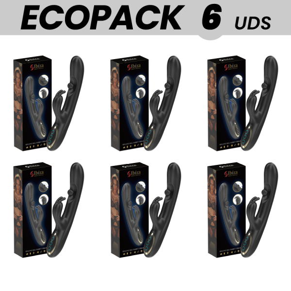 ECOPACKS 6 UNIDADES - PODEROSO VIBRADOR DE COELHO IBIZA COM MASSAGEM ROLLING BEAD TECNOLOGIA IBIZA