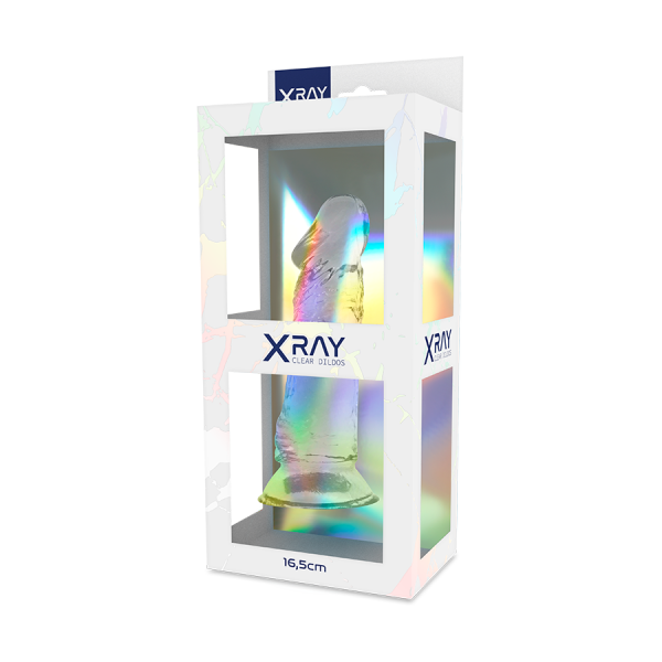 XRAY CLEAR DILDO TRANSPARENTE 16.5CM X 4CM X RAY - Pénis réalistes