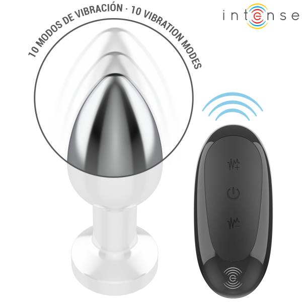 INTENSE - PLUG ANAL 10 VIBRATIONS MÉTAL AVEC TÉLÉCOMMANDE M INTENSE ANAL TOYS