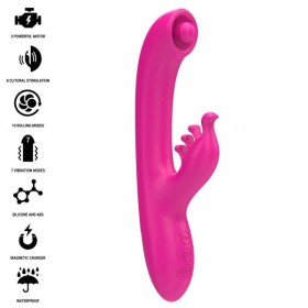 INTENSE - CHRISTINA VIBRATEUR LAPIN MULTIFONCTION 22,5 CM ROSE INTENSE FUN