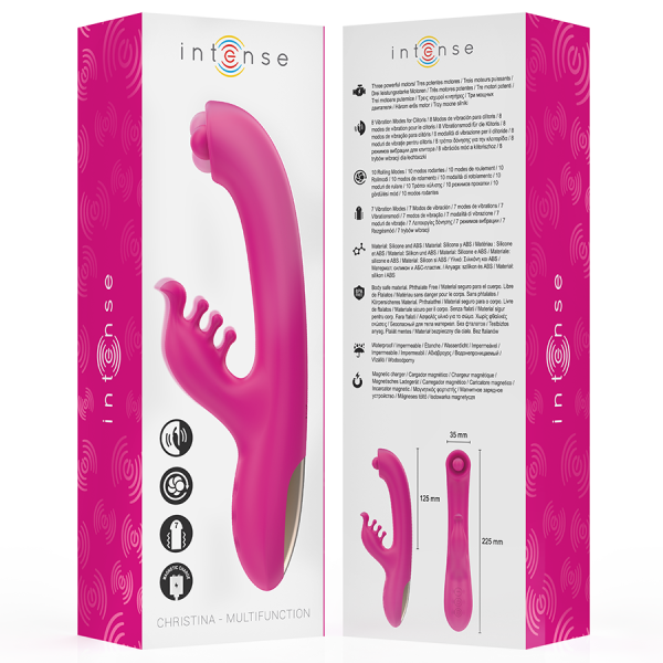 INTENSE - CHRISTINA VIBRADOR CONEJO MULTIFUNCIÓN 22,5 CM ROSA INT
