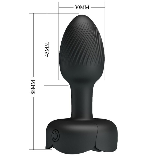Plug Anal Olman LED Noir 8,8 cm - Qualité Premium, Livraison Discrète
