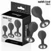 ADDICTED TOYS - SET DE 3 PLUG ANAL CON JOYA ADDICTED TOYS